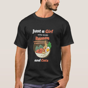 Ramen-Nudeln Suppen-Schale Japanisches Essen Katze T-Shirt