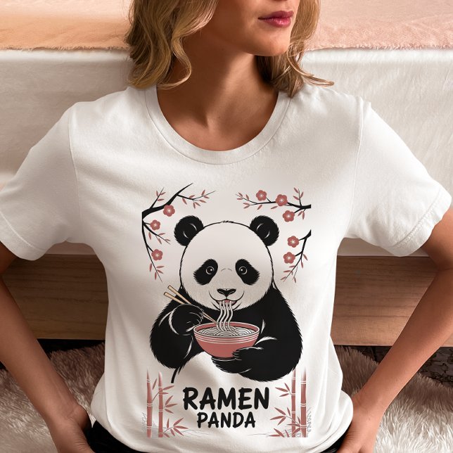 Ramen Panda Nudelfan  T-Shirt (Von Creator hochgeladen)