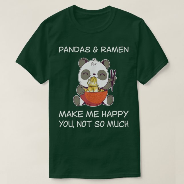 Ramen Panda Shirt Sarcastic Panda Lover Ramen Love (Design vorne)