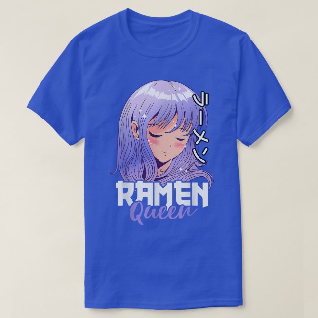 Ramen Queen mit einem Anime-Mädchen T-Shirt (Design vorne)