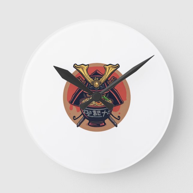 Ramen-Rebellen Runde Wanduhr (Vorderseite)