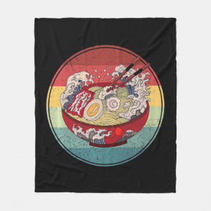 Ramen Retro Style Vintag Anime Japanisches Gift Gi Fleecedecke