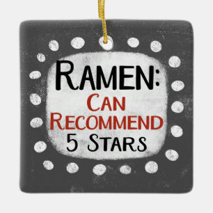 Ramen Review 5 Sterne Ornament
