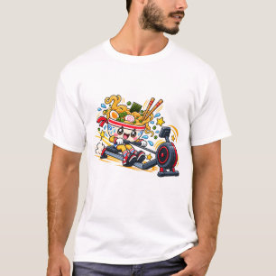 Ramen-Rudertraining: Süße Kawaii-Fitness-Maskottch T-Shirt