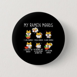 Ramen Shiba Inu Dog Lover Japanische Nudeln für Mä Button
