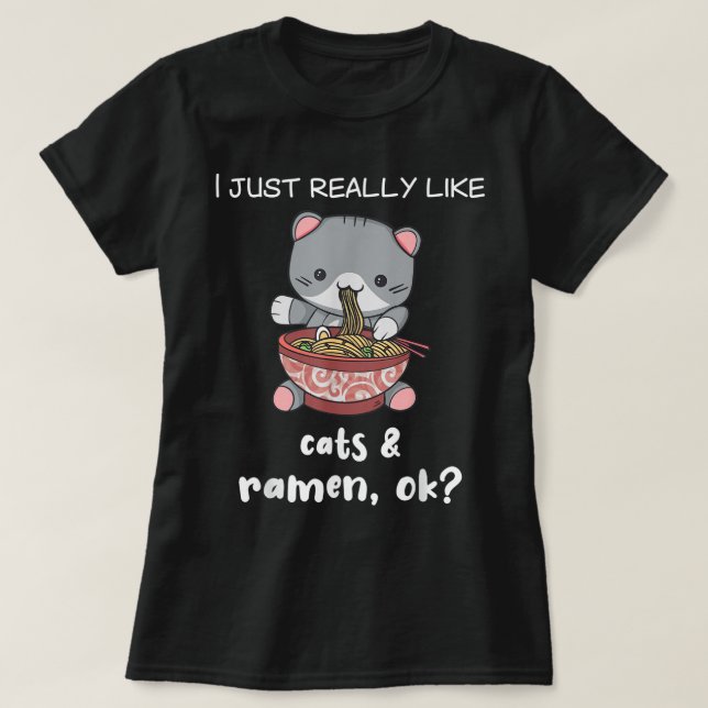 Ramen Shirt Cats und Ramen Cat Lover Japanischer R (Design vorne)