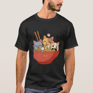 Ramen Shirt Chibi Cat T Shirt Japanisch Kawaii Ani