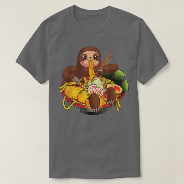 Ramen Sloth Kawaii Anime japanische Lebensmittel G T-Shirt (Design vorne)