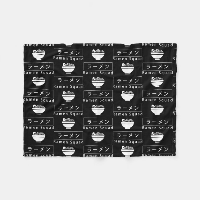 Ramen Squad Ironic Japanese Noodle Food  Fleecedecke (Vorderseite (Horizontal))