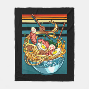Ramen Style Vintag Anime Japanisches Lebensmittelm Fleecedecke