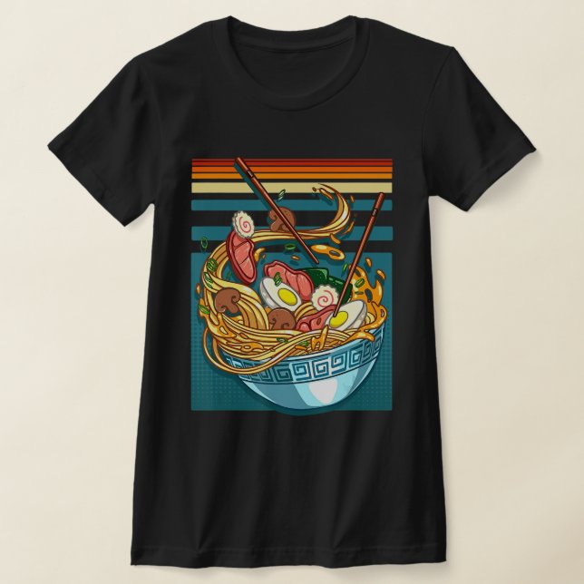 Ramen Style Vintag Anime Japanisches Lebensmittelm T-Shirt (Ablage )