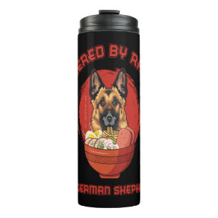 Ramen Sushi German Shepherd Dog T - Shirt Thermosbecher