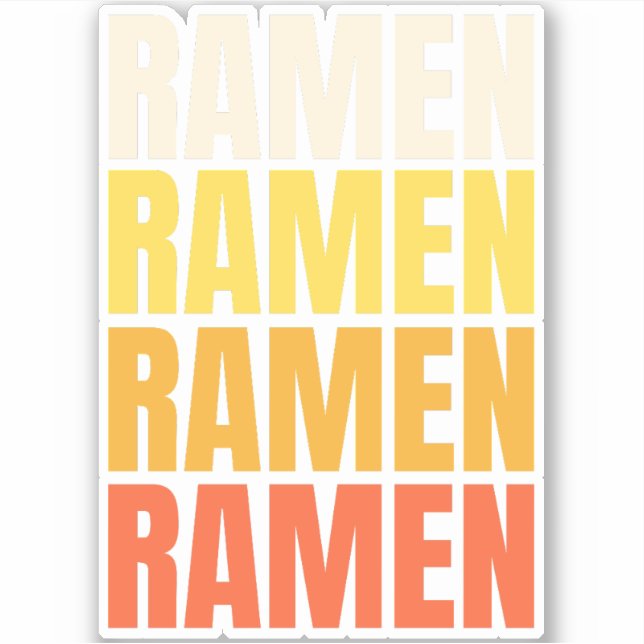Ramen Text Design Aufkleber (Vorderseite)