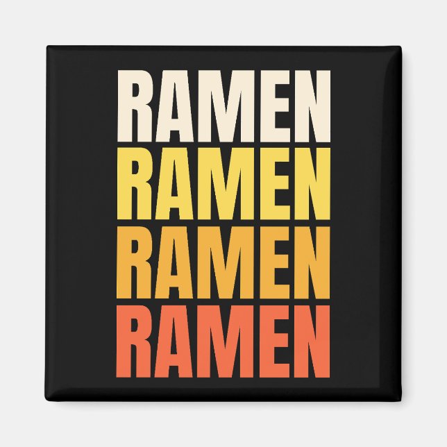 Ramen Text Design Magnet (Vorne)