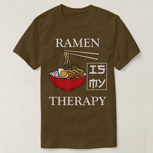 Ramen Therapy Ironic Noodle Squad Ramen Bowl T-Shirt (Design vorne)