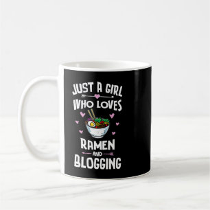 Ramen und Blogging Anime Geschenk für Frauen Kaffeetasse