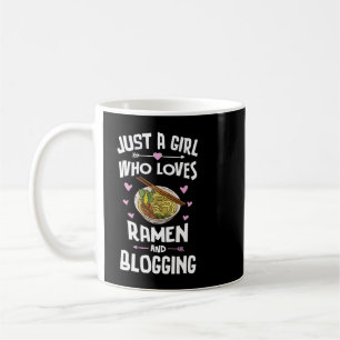 Ramen und Blogging Anime-Geschenk für junge Mädche Kaffeetasse
