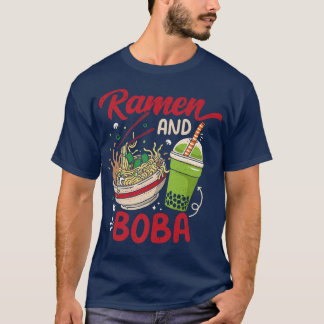 Ramen und Boba Asian Food Noodle Blase Milktea Lo T-Shirt
