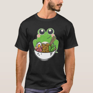 Ramen und niedlicher Frosch japanische Nudeln süch T-Shirt