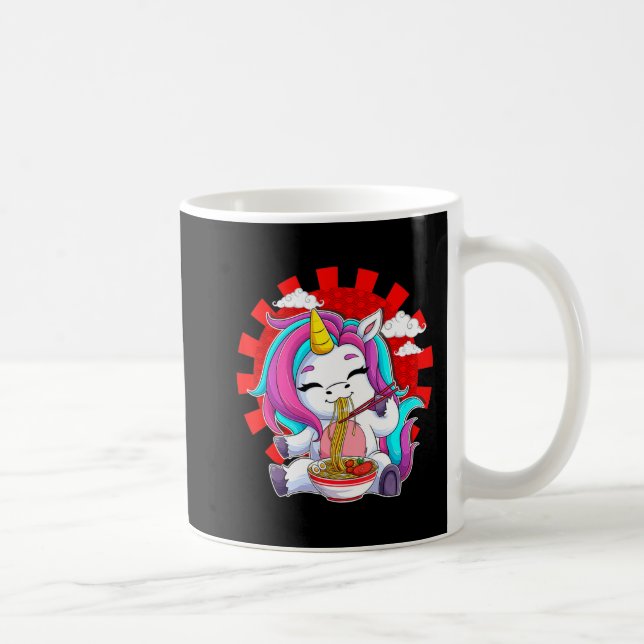 Ramen Unicorn Kawaii Anime Japanese Food Gift Girl Kaffeetasse (Rechts)