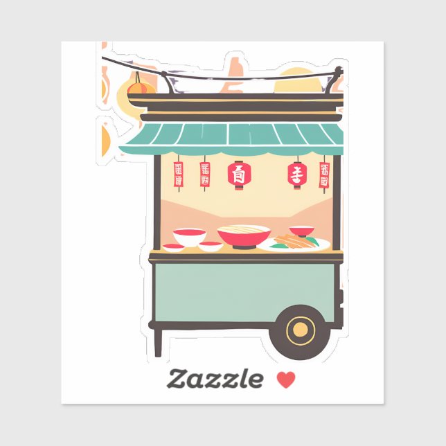 Ramen wagon aufkleber (Blatt)