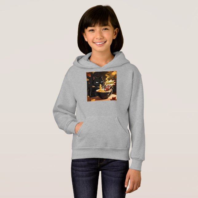 Ramen zen Cat and the Unexpected Touchdown Hoodie (Vorne ganz)