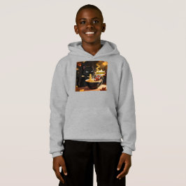 Ramen zen Cat and the Unexpected Touchdown Hoodie