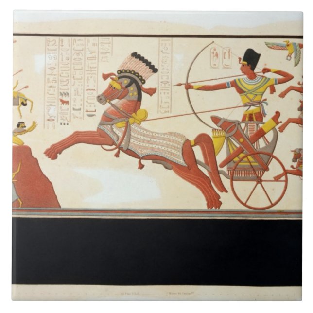 Ramesses II (1279-13 BC) am Kampf von Kadesh, Fliese (Vorderseite)