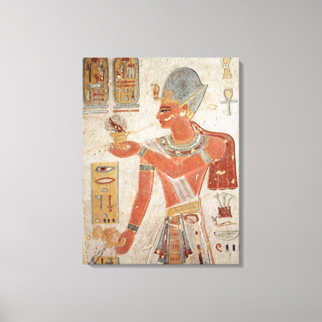 Ramesses III im Schlachtkleid Leinwanddruck (Vorderseite)