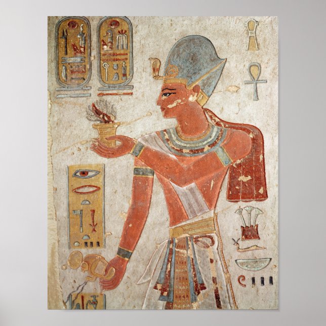 Ramesses III im Schlachtkleid Poster (Vorne)