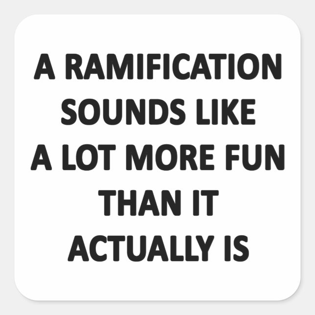 Ramifizierung Quadratischer Aufkleber (Vorderseite)