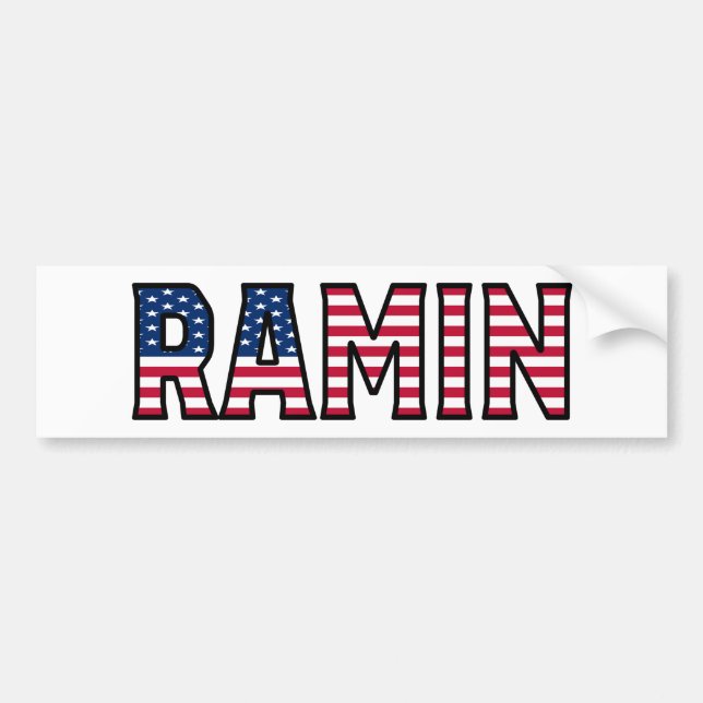 Ramin Name Vorname USA Aufkleber Sticker Auto Autoaufkleber (Vorne)