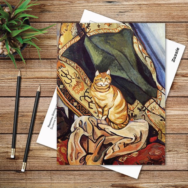 Raminou Cat Cloth Suzanne Valadon Postkarte (Von Creator hochgeladen)