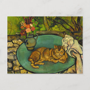 Raminou und Pitcher mit Nelken Postkarte