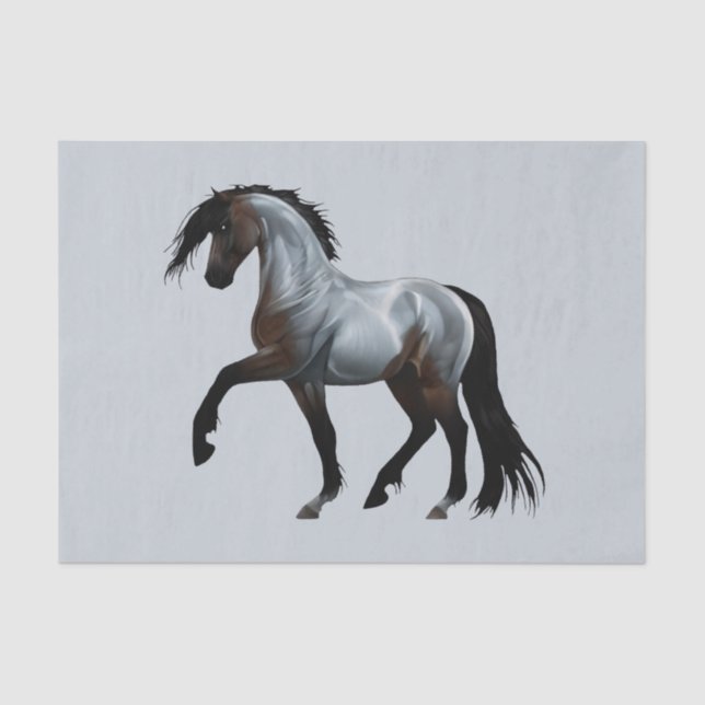 Ramirez - spanisches Pferd, laufend -  Seidenpapier (Vorderseite)