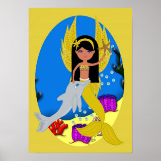 Ramla the Golden Merfaery und Dolphin Poster