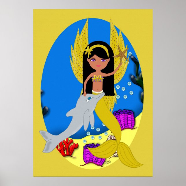 Ramla the Golden Merfaery und Dolphin Poster (Vorne)