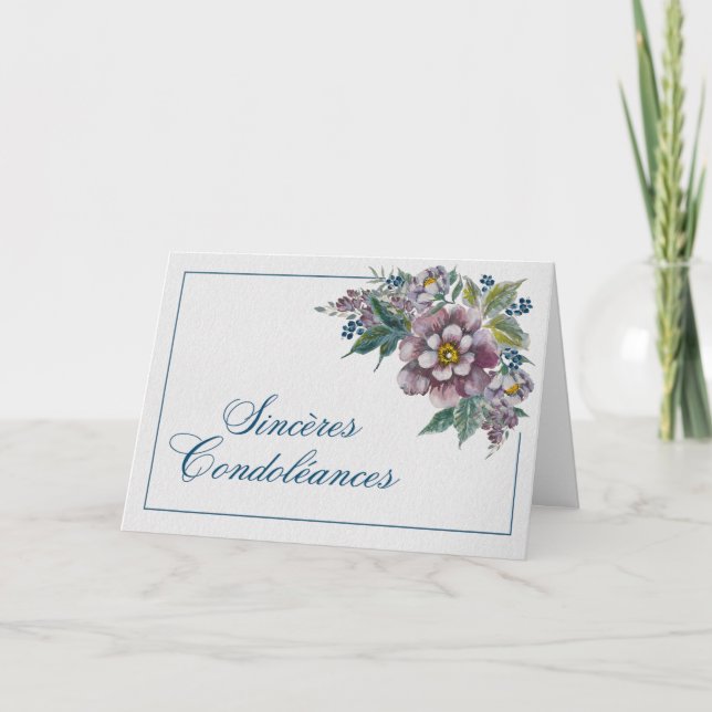 Ramo de Peonías Malvas Tarjeta de Condolencias Karte (Vorderseite)