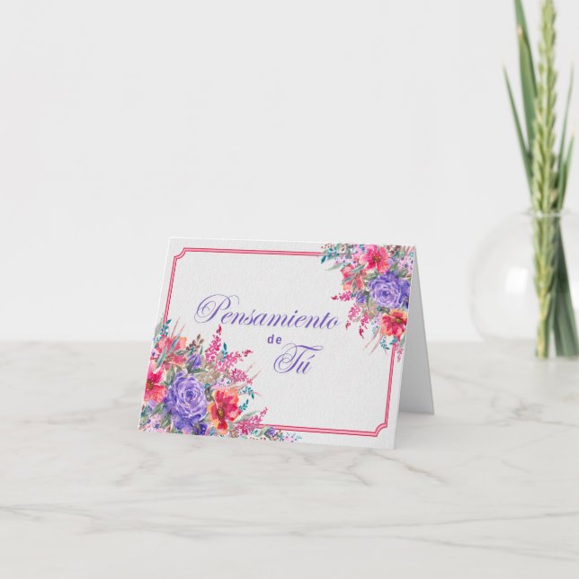 Ramo de Rosas Pensando en Ti Card Karte (Vorderseite)