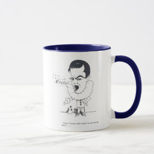 Ramon Novarro 1928 Vintage Karikatur-Tasse Tasse