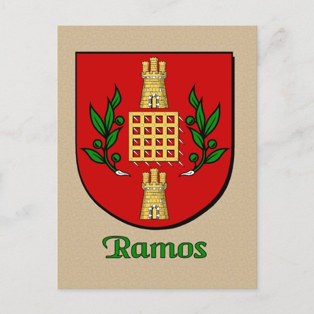 Ramos Familie Heraldic Shield Postkarte (Vorderseite)
