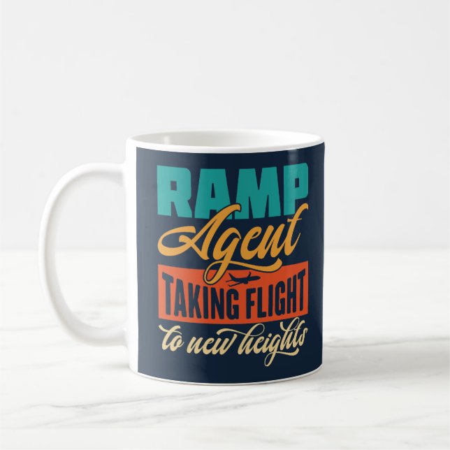 Ramp-Agent mit Flug zu neuen Höhen Kaffeetasse (Links)