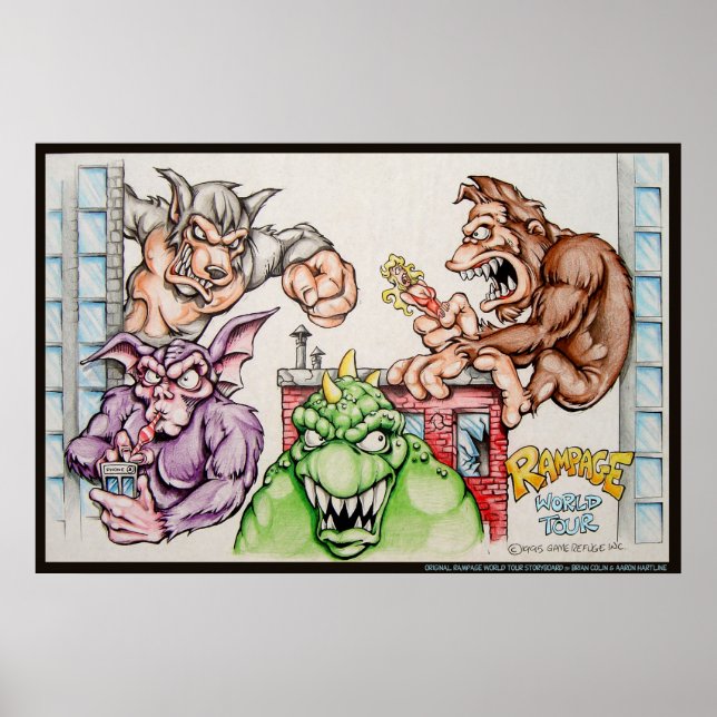 Rampage World Tour Storyboard Poster (Vorne)