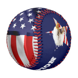 Rampant Bald Eagle, die amerikanische Flagge, Star Baseball