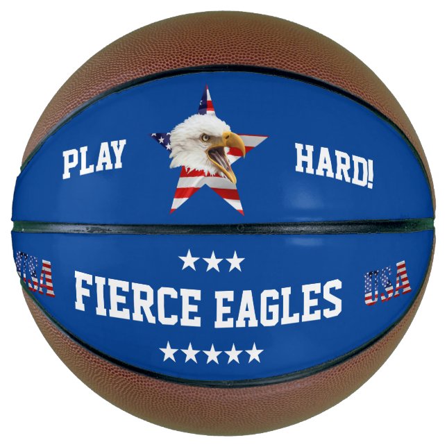 Rampant Bald Eagle, die amerikanische Flagge, Star Basketball (Vorderseite)