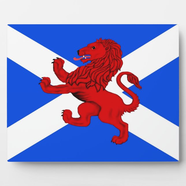 Rampant Löwe/Scoatland-Flagge Fotoplatte (Vorderseite)