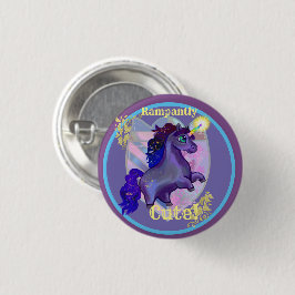 Rampant Niedlich Unicorn Button