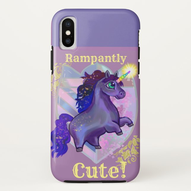 Rampant Niedlich Unicorn Case-Mate iPhone Hülle (Rückseite)