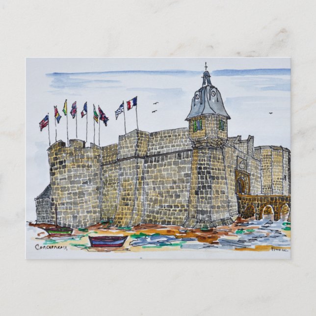 Ramparts & Gate of Concarneau | Bretagne, Frankrei Postkarte (Vorderseite)