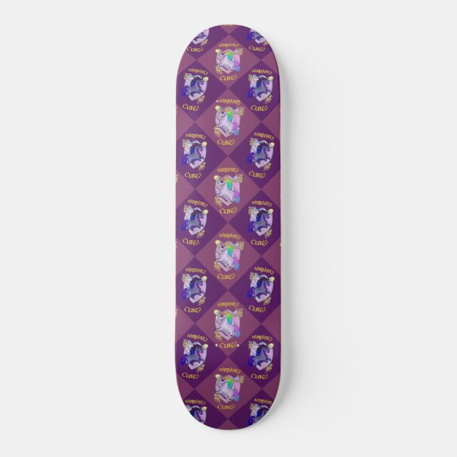 Ramper Niedliches Einhornmuster Skateboard (Vorderseite)